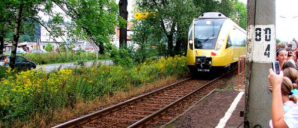 Powitanie Pociągu Papieskiego (od stacji Radziechowy-Wieprz aż po Zwardoń)