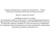 Gminny Ośrodek Pomocy Społecznej w Radziechowach - Wieprzu informuje mieszkańców Gminy