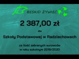 Uczniowie Szkoły Podstawowej w Radziechowach zebrali ok. 7 ton makulatury oraz 1 tonę butelek PET!