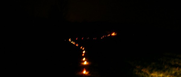 Płomień Pamięci - u stóp Krzyża Jubileuszowego na górze Matysce