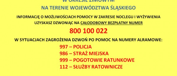 POMOC BEZDOMNYM - 800 100 022