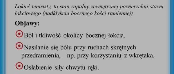 Czy łokieć tenisisty spotyka tylko graczy w tenisa ?