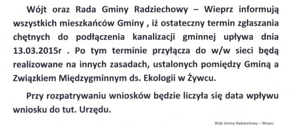 Podłączenie do kanalizacji gminnej