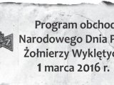 Program obchodów Narodowego Dnia Pamięci Żołnierzy Wyklętych 1 marca 2016 r.